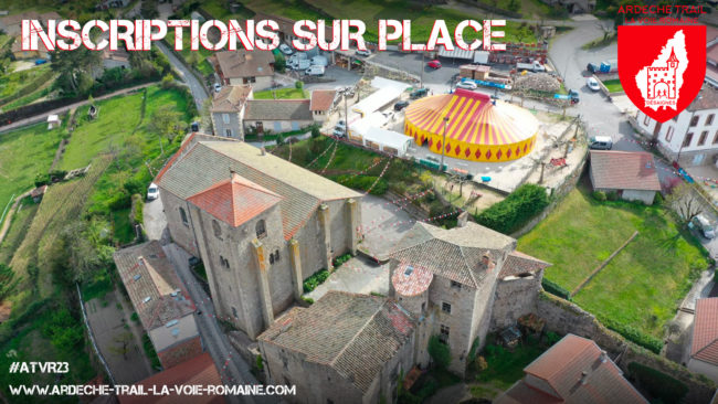 Inscriptions sur place ardèche trail la voie romaine