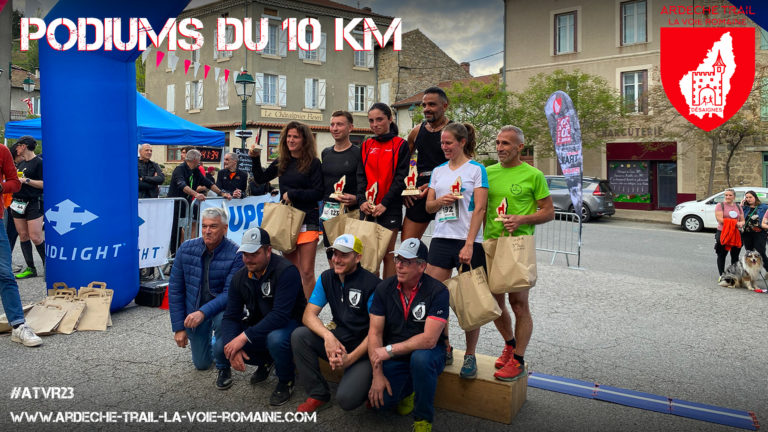 Podium 10 km Ardèche Trail la Voie Romaine 2023