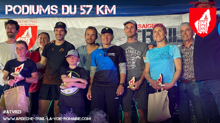 Podium 57 km Ardèche Trail la Voie Romaine 2023